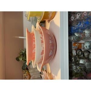Pyrex Vintage Pink Gooseberry Cinderella Bowls (3-piece)